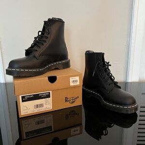 Dr. Martens Black Boots Japan White Stitch